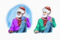 Men in Santa Hat Men Clipart Chrismas Men Product Image 2