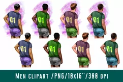 Men Clipart Young Guy Sportsman Clipart African-American PNG Product Image 1