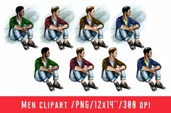 Men Clipart African American European Asian Men Guy Clipart Product Image 1