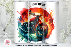 Tumbler Sublimation Motorcycle Bundle, Mens Tumbler Wrap, 20 oz tumbler wrap
