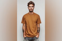 dark orange T Shirt Logo Branding Mockup Product Image 1
