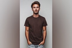 Burgundy T Shirt Logo Branding Mockup Product Image 1