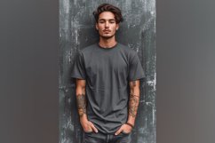 Navy T Shirt Logo Branding Mockup Product Image 1