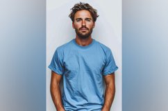 Aqua orange T Shirt Logo Branding Mockup Product Image 1