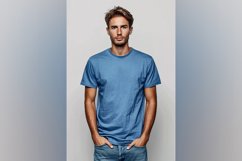 dark Aqua orange T Shirt Logo Branding Mockup Product Image 1