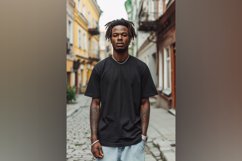 Black T Shirt Logo Branding Mockup Product Image 1