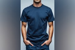 Petroleum Blue T Shirt Logo Branding Mockup Product Image 1