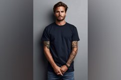 Petroleum Blue T Shirt Logo Branding Mockup Product Image 1