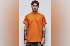 orange T Shirt Logo Branding Mockup Product Image 1