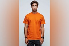 orange T Shirt Logo Branding Mockup Product Image 1