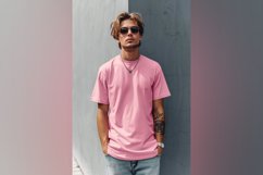 Light Pink T Shirt Logo Branding Mockup Product Image 1