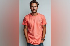 Pink T Shirt Logo Branding Mockup Product Image 1