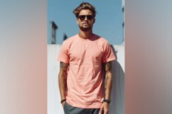 Pink T Shirt Logo Branding Mockup Product Image 1