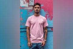 Pink T Shirt Logo Branding Mockup Product Image 1