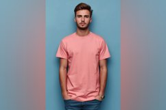 Pink T Shirt Logo Branding Mockup Product Image 1
