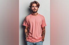 Pink T Shirt Logo Branding Mockup Product Image 1