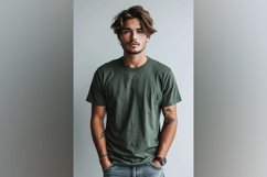 Bottle GreenT Shirt Logo Branding Mockup Product Image 1