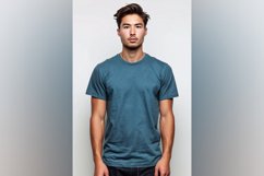 Petroleum Blue T Shirt Logo Branding Mockup Product Image 1