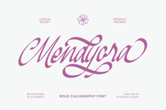 Mendyora - Bold Calligraphy Font Product Image 1
