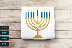 Menorah - Happy Hanukkah - SVG Cut File Product Image 1