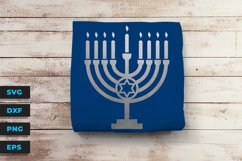 Menorah - Happy Hanukkah - SVG Cut File Product Image 2