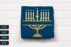 Split Menorah - Happy Hanukkah - SVG Cut File Product Image 2