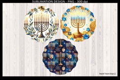 Hanukkah Menorah Wind Spinner Sublimation Png Template Product Image 1