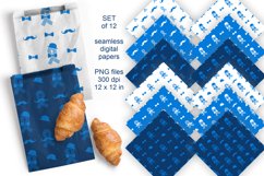  Mens Health Awareness Ribbon Seamless Patterned Papers PNG