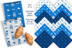  Mens Health Awareness Ribbon Seamless Patterned Papers PNG
