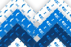  Mens Health Awareness Ribbon Seamless Patterned Papers PNG