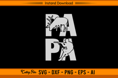 Papa Hunting SVG Deer and Hunter Silhouette Design Product Image 1