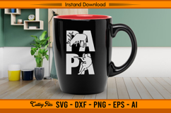 Papa Hunting SVG Deer and Hunter Silhouette Design Product Image 3