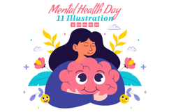 11 World Mental Health Day Illustration Product Image 1