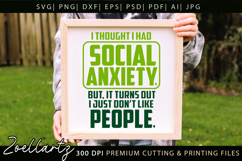 Mental Health Awareness SVG Funny Sarcastic Anxiety T-shirt Product Image 2