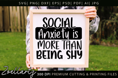 Mental Health Awareness SVG Funny Sarcastic Anxiety T-shirt Product Image 2