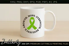 Mental Health Awareness SVG Green Ribbon SVG Hope T-shirt Product Image 4