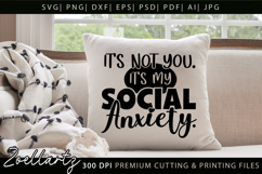 Sarcastic Mental Health SVG Funny Anxiety T-shirt Mug Design Product Image 4