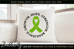 Mental Health Awareness SVG Green Ribbon SVG Hope T-shirt Product Image 3