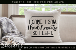 Funny Mental Health SVG Sarcastic Anxiety T-shirt Mug Design Product Image 3