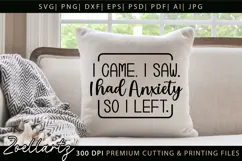 Funny Mental Health SVG Sarcastic Anxiety T-shirt Mug Design Product Image 3