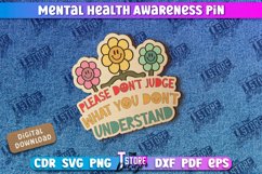 Mental Health Awareness Pin |Pin Brooch|Self Care| Accessory Product Image 1