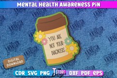 Mental Health Awareness Pin |Pin Brooch|Self Care| Accessory Product Image 1