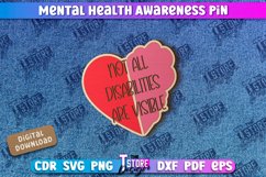Mental Health Awareness Pin |Pin Brooch|Self Care| Accessory Product Image 1