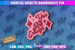 Mental Health Awareness Pin |Pin Brooch|Self Care| Accessory Product Image 1