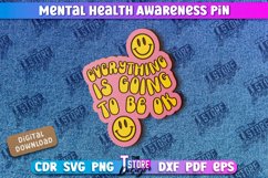 Mental Health Awareness Pin |Pin Brooch|Self Care| Accessory Product Image 1