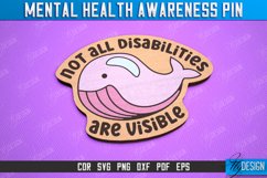 Mental Health Awareness Pin | Pin Brooch | Self Care | CNC Product Image 1