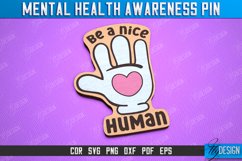 Mental Health Awareness Pin | Pin Brooch | Self Care | CNC Product Image 1