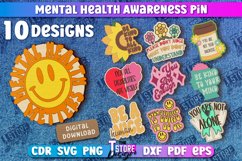 Mental Health Awareness Pin Laser Cut Bundle, Accessories Product Image 1