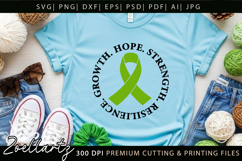 Mental Health Awareness SVG Green Ribbon SVG Hope T-shirt Product Image 5