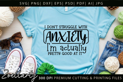 Funny Mental Health SVG Sarcastic Anxiety T-shirt Mug Design Product Image 4